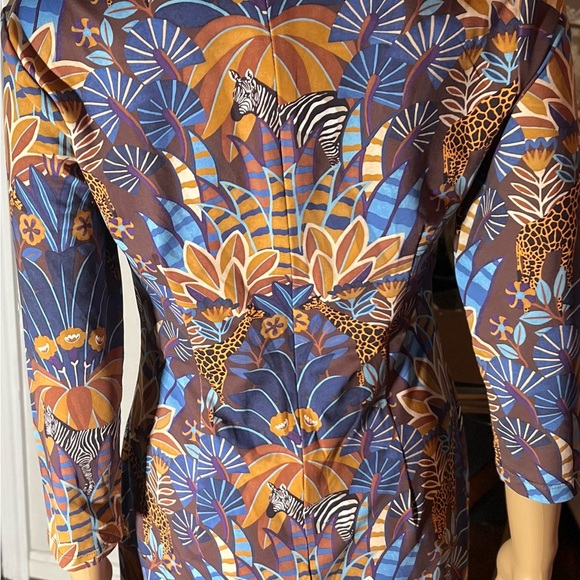 NWT J. MCLAUGHLIN Sophia Safaria Floral Dress Catalina Cloth Brown Multicolor S - Picture 5 of 5